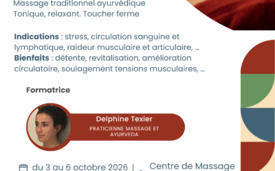 Formation Massage Abhyanga – Octobre 2026
